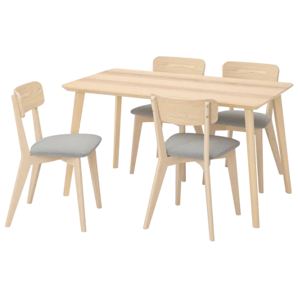 Обеденные стол со стульями Ikea Lisabo/Tallmyra Прямоугольная / Дерево / Wood photo 1