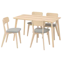 Set masă și scaune Ikea Lisabo/Tallmyra Dreptunghiulară / Lemn / Wood