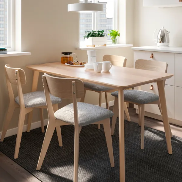 Обеденные стол со стульями Ikea Lisabo/Tallmyra Прямоугольная / Дерево / Wood photo 7