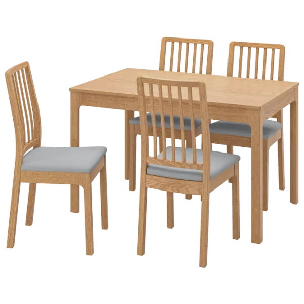 Set masă și scaune Ikea Ekedalen/Orrsta Dreptunghiulară / PAL / Wood photo 1
