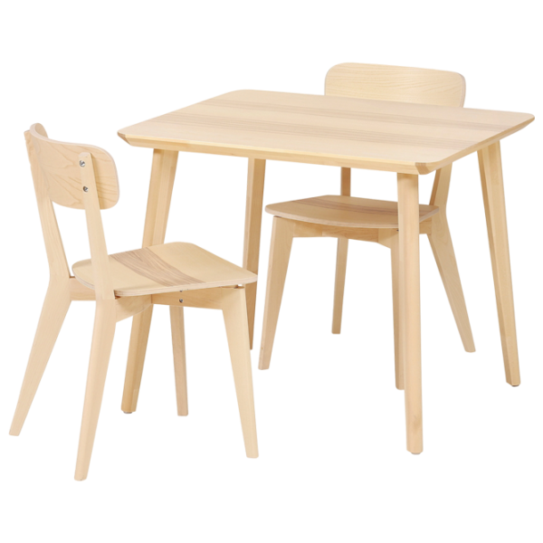 Set masă și scaune Ikea Lisabo Dreptunghiulară / Lemn / Wood photo 1