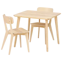 Set masă și scaune Ikea Lisabo Dreptunghiulară / Lemn / Wood