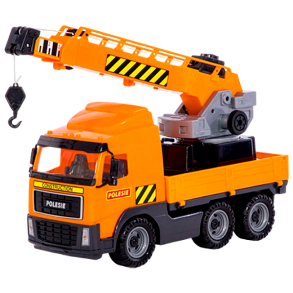 Грузовик Polеsie PowerTruck crane truck 8824  / / Желтый Оранжевый photo 1 Грузовик Polеsie PowerTruck crane truck 8824  / / Желтый Оранжевый photo 1