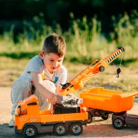 Грузовик Polеsie PowerTruck crane truck 8824 / / Желтый Оранжевый photo 6