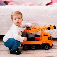Грузовик Polеsie PowerTruck crane truck 8824 / / Желтый Оранжевый photo 7
