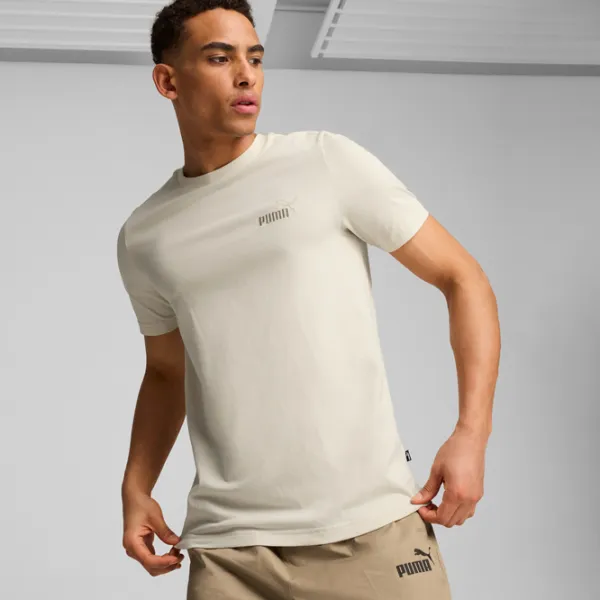 Tricou pentru bărbați Puma Ess Elevated Embroidered Tee 100% bumbac / Beige photo 3 Tricou pentru bărbați Puma Ess Elevated Embroidered Tee 100% bumbac / Beige photo 3