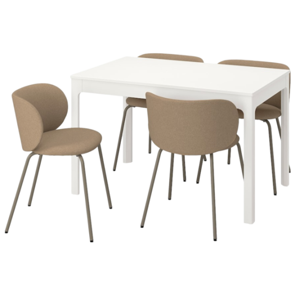 Обеденные стол со стульями Ikea Ekedalen/Krylbo/Tonerud Прямоугольная / ДСП / Белый photo 1