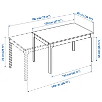 Обеденные стол со стульями Ikea Ekedalen/Krylbo/Tonerud Прямоугольная / ДСП / Белый photo 5
