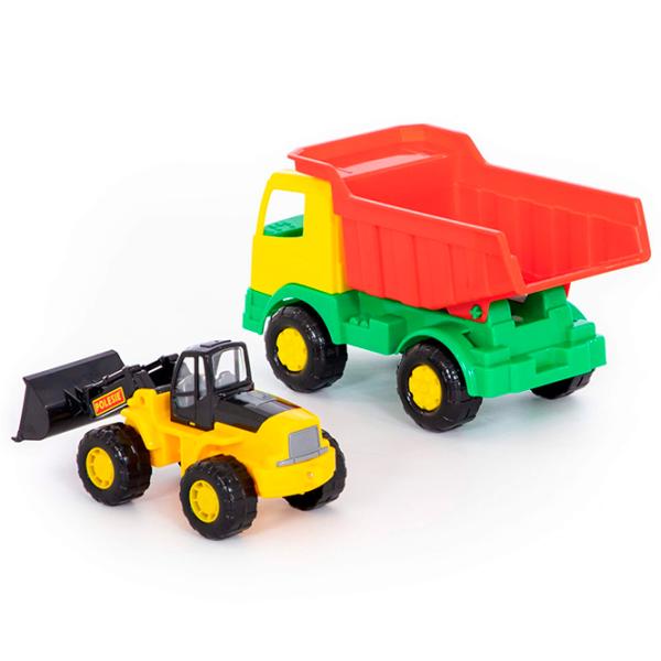 Camion Polеsie Miraj+Tractor 46840  / / Black Multicolor photo 2 Camion Polеsie Miraj+Tractor 46840  / / Black Multicolor photo 2