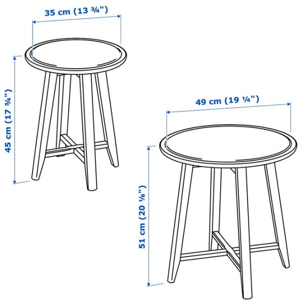 Măsuță de cafea Ikea Kragsta 5331078 Black photo 6