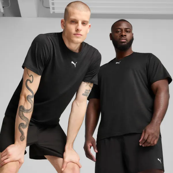 Футболка для мужчин Puma M Tad Essentials Heather Left Chest Logo Tee 100% полиэстер / Черный photo 3 Футболка для мужчин Puma M Tad Essentials Heather Left Chest Logo Tee 100% полиэстер / Черный photo 3