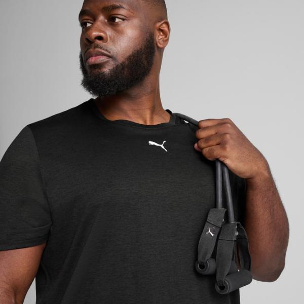 Футболка для мужчин Puma M Tad Essentials Heather Left Chest Logo Tee 100% полиэстер / Черный photo 6 Футболка для мужчин Puma M Tad Essentials Heather Left Chest Logo Tee 100% полиэстер / Черный photo 6