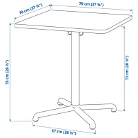 Set masă și scaune Ikea Stensele/Lidas Pătrată / PAL / Black photo 3