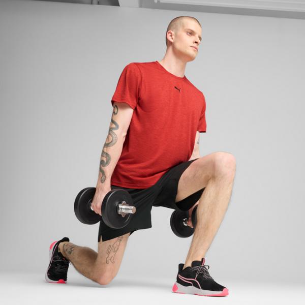 Tricou pentru bărbați Puma M Tad Essentials Heather Left Chest Logo Tee 100% poliester / Red photo 5 Tricou pentru bărbați Puma M Tad Essentials Heather Left Chest Logo Tee 100% poliester / Red photo 5