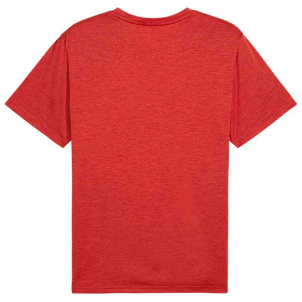 Tricou pentru bărbați Puma M Tad Essentials Heather Left Chest Logo Tee 100% poliester / Red photo 2