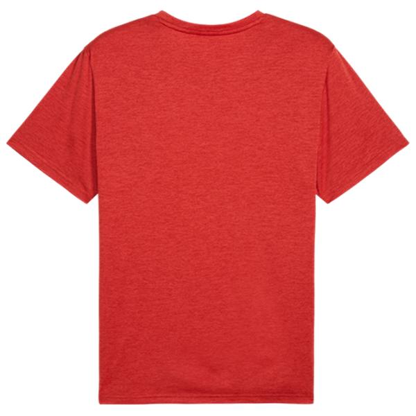 Tricou pentru bărbați Puma M Tad Essentials Heather Left Chest Logo Tee 100% poliester / Red photo 2