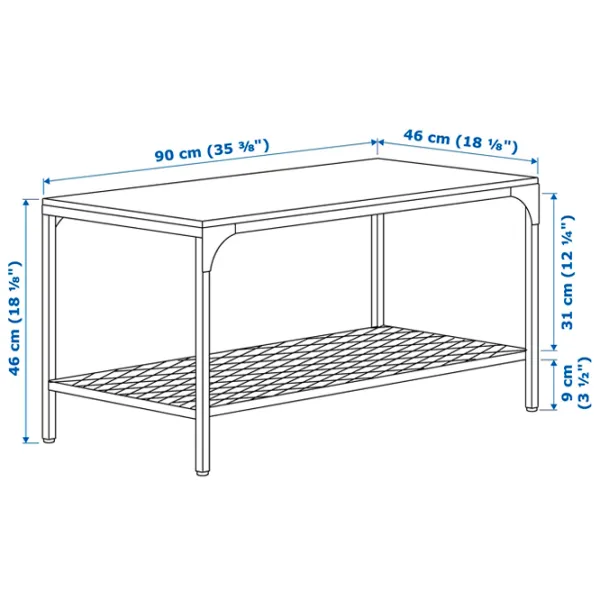 Măsuță de cafea Ikea Fjallbo 5290160 Black photo 6