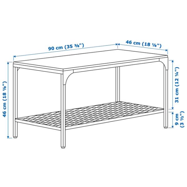 Măsuță de cafea Ikea Fjallbo 5290160 Black photo 6
