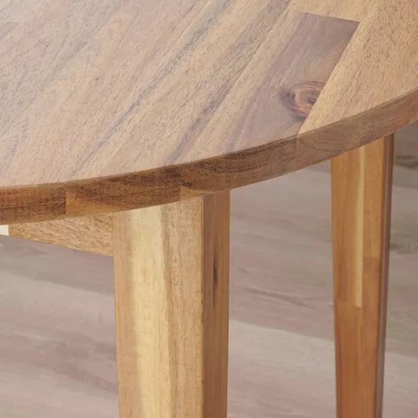 Обеденные стол со стульями Ikea Nackanas Круглая / Дерево / Wood photo 5