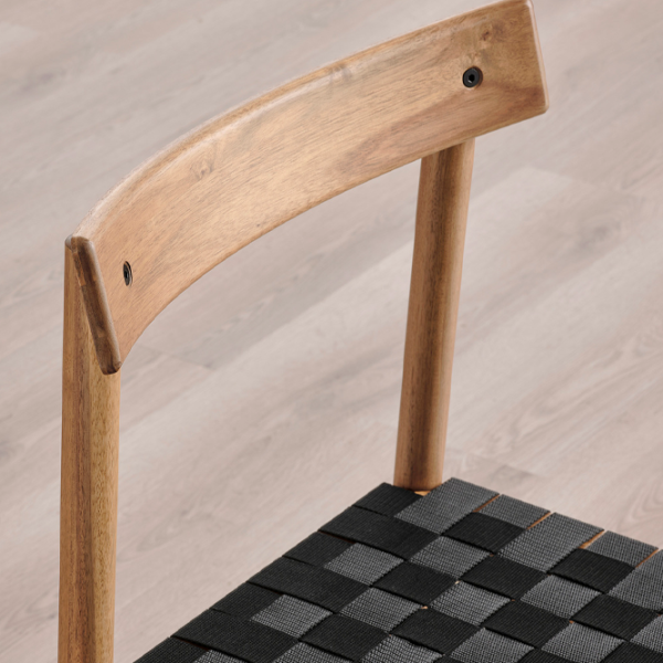 Обеденные стол со стульями Ikea Nackanas Круглая / Дерево / Wood photo 6