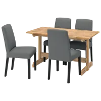 Set masă și scaune Ikea Nackanas/Bergmund/Nykvarn Dreptunghiulară / Lemn / Wood