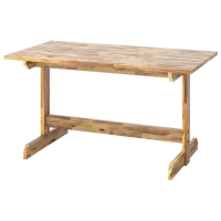 Обеденные стол со стульями Ikea Nackanas/Bergmund/Nykvarn Прямоугольная / Дерево / Wood photo 2