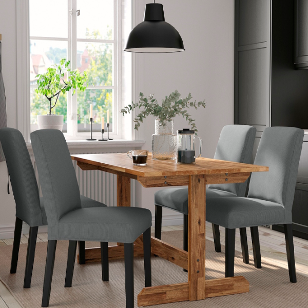 Set masă și scaune Ikea Nackanas/Bergmund/Nykvarn Dreptunghiulară / Lemn / Wood photo 7