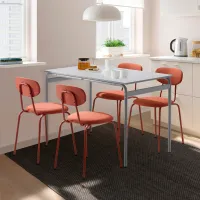 Set masă și scaune Ikea Grasala/Ostano/Remmarn Pătrată / PAL / Gray photo 6