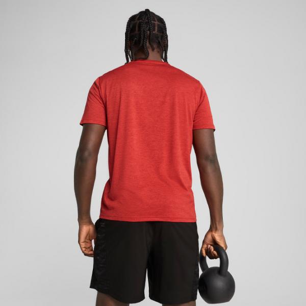 Tricou pentru bărbați Puma M Tad Essential Heather Logo Tee 100% poliester / Red photo 4 Tricou pentru bărbați Puma M Tad Essential Heather Logo Tee 100% poliester / Red photo 4
