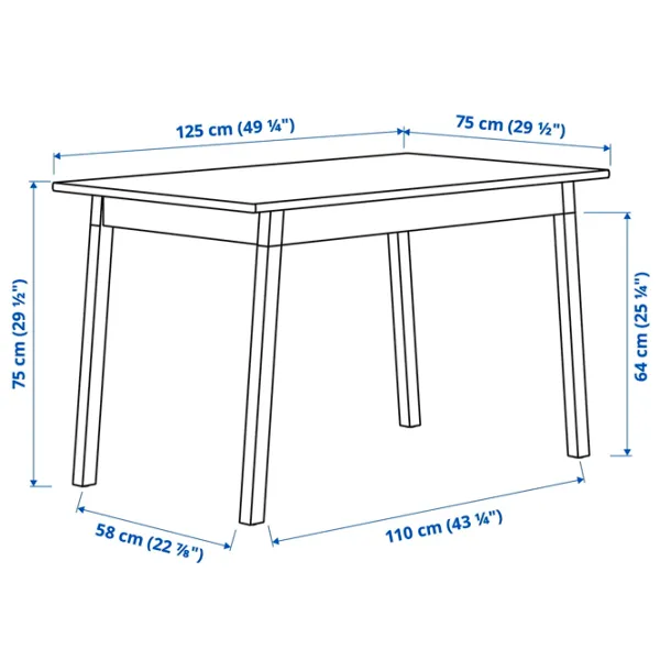 Обеденные стол со стульями Ikea Pinntorp Квадратная / Дерево / Wood photo 4 Обеденные стол со стульями Ikea Pinntorp Квадратная / Дерево / Wood photo 4