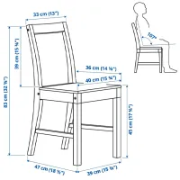 Set masă și scaune Ikea Pinntorp Pătrată / Lemn / Wood photo 5