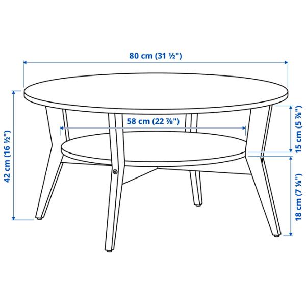 Măsuță de cafea Ikea Jakobsfors 5671390 Brown photo 5