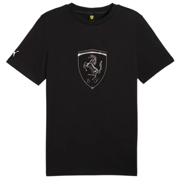 Tricou pentru bărbați Puma Ferrari Race Tonal Big Shield Tee 100% bumbac / Black photo 1 Tricou pentru bărbați Puma Ferrari Race Tonal Big Shield Tee 100% bumbac / Black photo 1