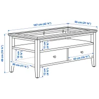 Măsuță de cafea Ikea Idanas 5671393 White photo 5
