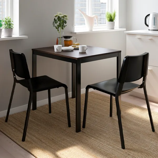 Set masă și scaune Ikea Norberg/Teodores Dreptunghiulară / PAL / Black photo 8