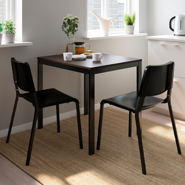 Set masă și scaune Ikea Norberg/Teodores Dreptunghiulară / PAL / Black photo 8