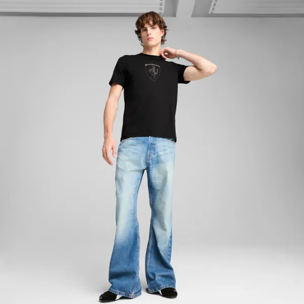 Tricou pentru bărbați Puma Ferrari Race Tonal Big Shield Tee 100% bumbac / Black photo 5