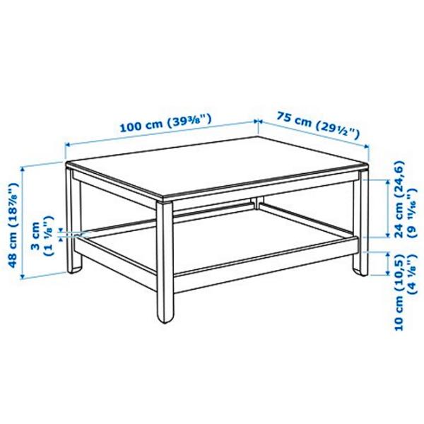 Журнальный столик Ikea Havsta 5671384 Белый photo 5