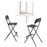 Set masă și scaune Ikea Norberg/Franklin Dreptunghiulară / PAL / White