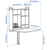 Set masă și scaune Ikea Norberg/Franklin Dreptunghiulară / PAL / White photo 7