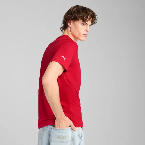 Tricou pentru bărbați Puma Ferrari Race Tonal Big Shield Tee 100% bumbac / Red photo 4