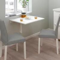 Set masă și scaune Ikea Norberg/Kattil/Knisa Dreptunghiulară / PAL / Gray photo 4