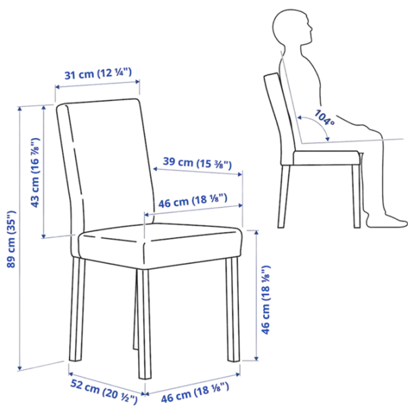 Обеденные стол со стульями Ikea Norberg/Kattil/Knisa Прямоугольная / ДСП / Серый photo 5