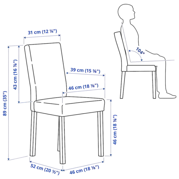Обеденные стол со стульями Ikea Norberg/Kattil/Knisa Прямоугольная / ДСП / Серый photo 5