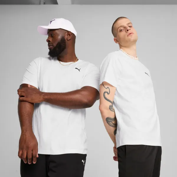 Tricou pentru bărbați Puma Ess Small Logo Tee 100% bumbac / White photo 3