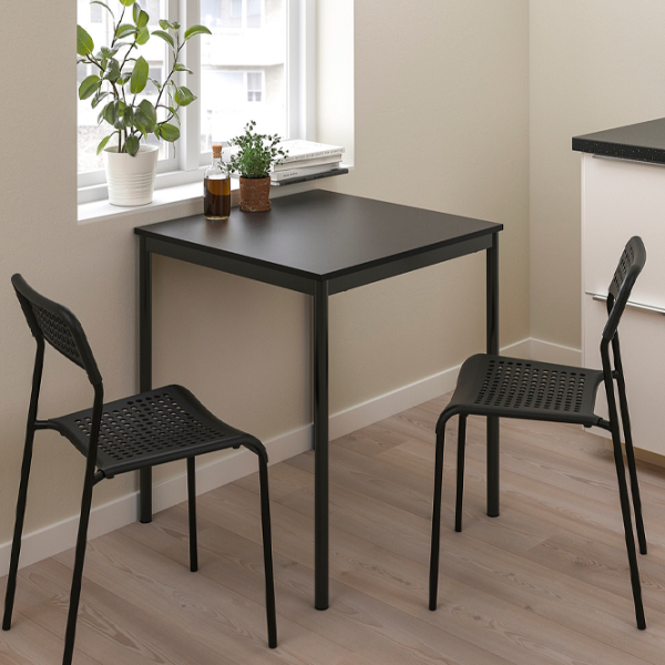 Обеденные стол со стульями Ikea Sandsberg/Adde Прямоугольная / ДСП / Черный photo 7