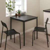 Set masă și scaune Ikea Sandsberg/Adde Dreptunghiulară / PAL / Black photo 7