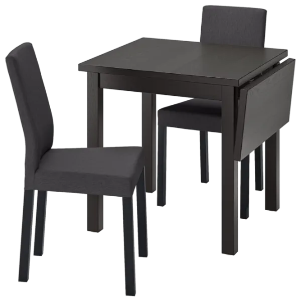 Set masă și scaune Ikea Nordviken/Kattil/Knisa Dreptunghiulară / PAL / Black photo 1