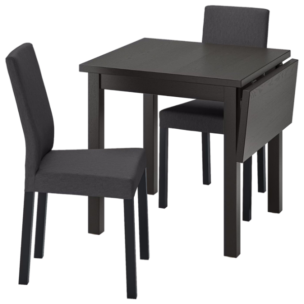 Set masă și scaune Ikea Nordviken/Kattil/Knisa Dreptunghiulară / PAL / Black photo 1