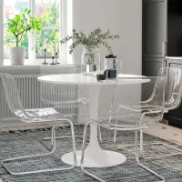 Set masă și scaune Ikea Docksta/Tobias Rotundă / PAL / White photo 7